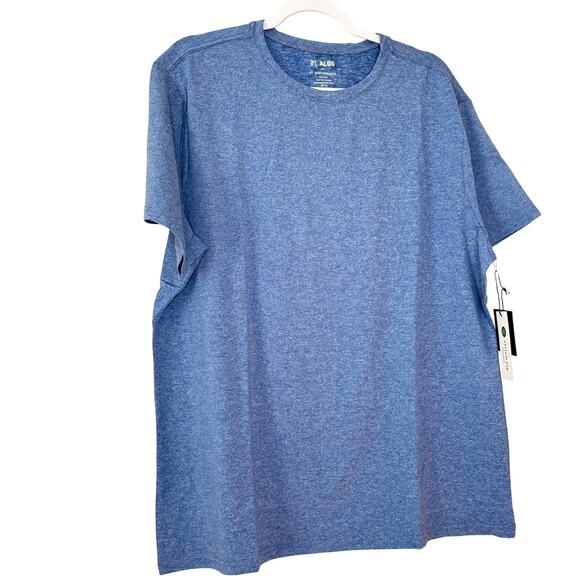 01. Algo Performance UPF 40 Quick Dry Blue T-Shirt NWT Men Size XL Short - Picture 2 of 7